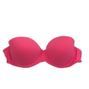 Victoria’s Secret Pink multiway, push-up, strapless Hot Pink Bra size 32D